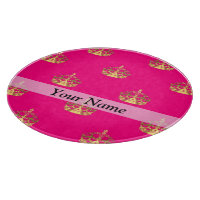 Motif de couronne rose et or