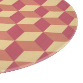 Planche À Découper Motif de Cube rouge orange Abstrait (Coin)