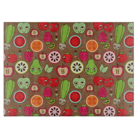 Planche À Découper Motif de cuisine de fruit (Devant)