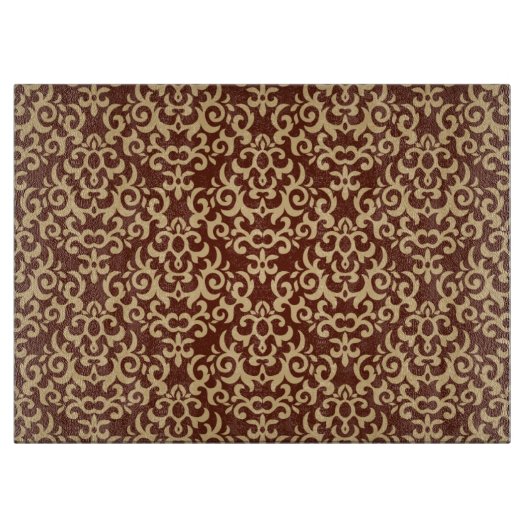 Planche À Découper Motif de damassé sur l'arrière - plan de gradient (Devant)