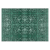 Planche À Découper Motif de défilement vert Sage (Devant)