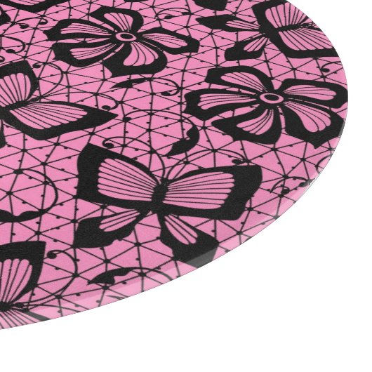 Planche À Découper motif de dentelle avec des papillons (Coin)