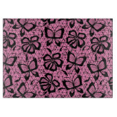 Planche À Découper motif de dentelle avec des papillons (Devant)