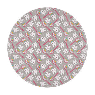 Planche À Découper Motif de dents d'arc-en-ciel