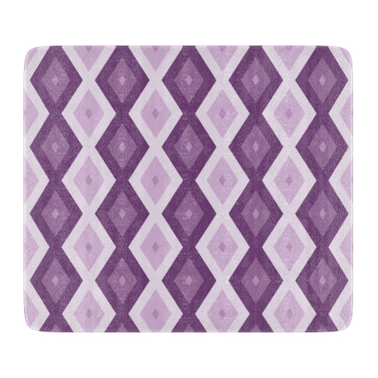 Planche À Découper Motif de diamant violet (Devant)