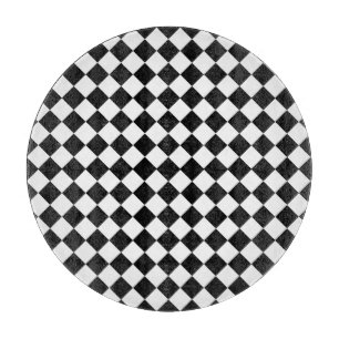 Planche À Découper Motif de diamants noir et blanc par Shirley Taylor