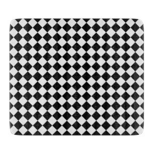 Planche À Découper Motif de diamants noir et blanc par Shirley Taylor