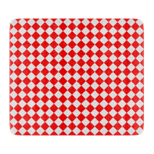 Planche À Découper Motif de diamants rouges et blancs par ShirleyTayl