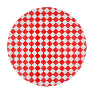 Planche À Découper Motif de diamants rouges et blancs par ShirleyTayl
