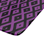 Planche À Découper Motif de diamants violet et noir (Coin)