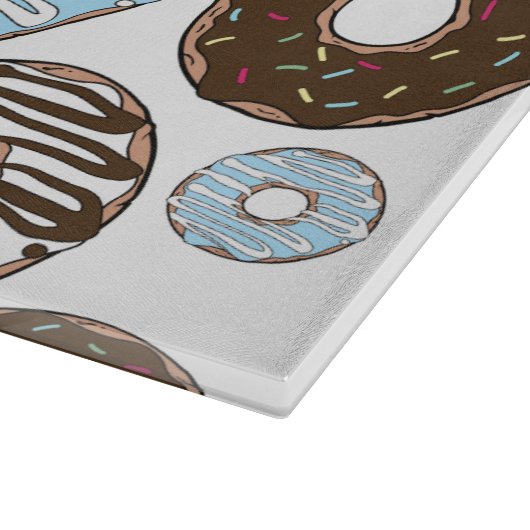 Planche À Découper Motif De Donuts, Donuts Bleus, Donuts Brown (Coin)