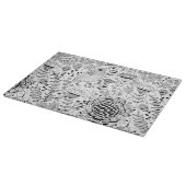 Planche À Découper Motif de doodle d'oiseaux et de fleurs (Coin)