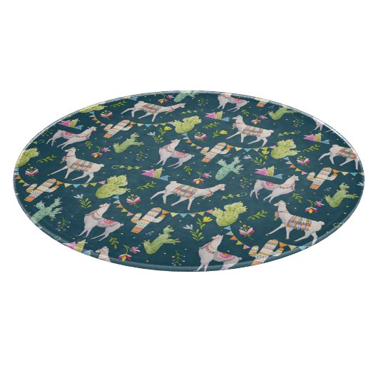 Planche À Découper Motif de drapeau de lama d'aquarelle (Coin)