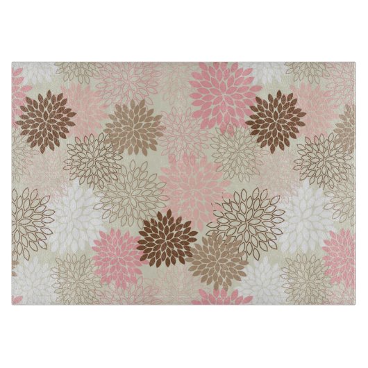 Planche À Découper Motif De FEMME Rose Et Brown (Devant)