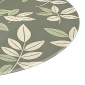 Planche À Découper Motif de feuilles botaniques Olive Sage (Coin)