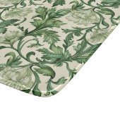 Planche À Découper Motif de feuilles d'acanthe vert foncé orné (Coin)