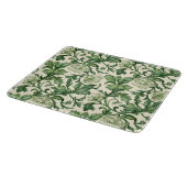 Planche À Découper Motif de feuilles d'acanthe vert foncé orné (Coin)