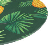 Planche À Découper Motif de feuilles d'ananas tropical (Coin)