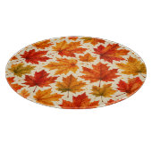 Planche À Découper Motif de feuilles d'érable d'automne | Feuille rou (Coin)