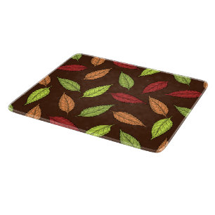 Planche À Découper Motif De Feuilles, Feuilles Colorés, Feuilles D'Au