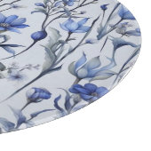 Planche À Découper Motif de fleurs bleues botaniques (Coin)