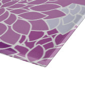 Planche À Découper Motif De Fleurs, Dahlia Violet, Votre Nom (Coin)