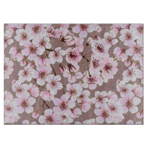 Planche À Découper Motif de fleurs de cerisiers
