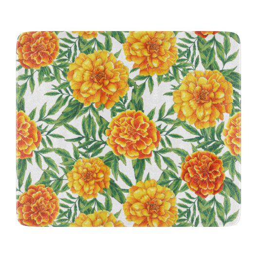 Planche À Découper Motif de fleurs Marigold (Devant)