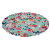 Planche À Découper Motif de fleurs peint (Coin)
