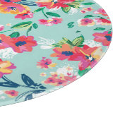 Planche À Découper Motif de fleurs peint (Coin)