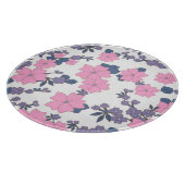 Planche À Découper Motif DE FLEURS ROSE ET PURPLE (Coin)