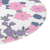Planche À Découper Motif DE FLEURS ROSE ET PURPLE (Coin)