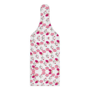Planche À Découper Motif de fleurs roses
