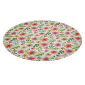 Planche À Découper Motif de fleurs roses à l'aquarelle (Coin)