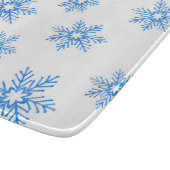 Planche À Découper Motif de flocons d'eau bleu (Coin)