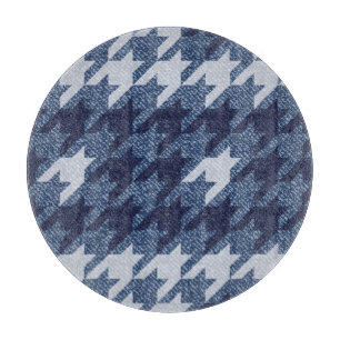 Planche À Découper Motif de fond en jeans à tartan pied-de-poule