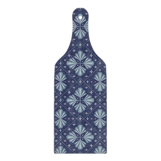 Planche À Découper Motif de formes géométriques bleues (Devant)