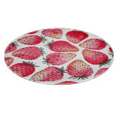 Planche À Découper Motif de fraises d'aquarelle. (Coin)