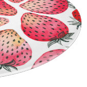 Planche À Découper Motif de fraises d'aquarelle. (Coin)