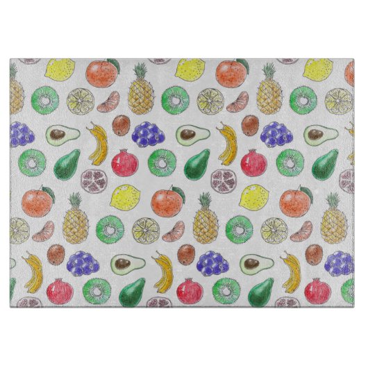 Planche À Découper Motif de fruits (Devant)