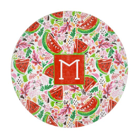 Planche À Découper Motif de fruits peint à la main (Devant)