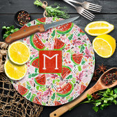 Planche À Découper Motif de fruits peint à la main