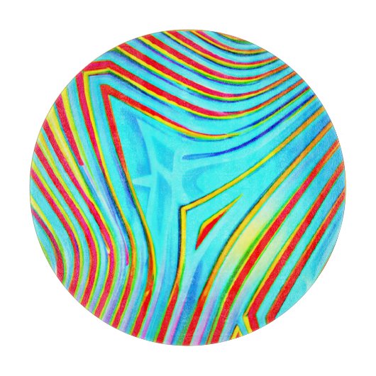 Planche À Découper Motif de gravure de couleur (Devant)