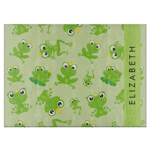 Planche À Découper Motif de grenouille, Grenouille verte, Prince de g (Devant)