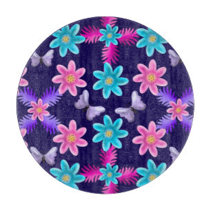 Planche À Découper Motif de jardin papillon pastel   Cottagecore 