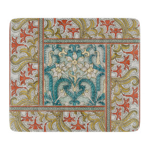 Planche À Découper Motif de jonquilles Art nouveau vintage Verneuil