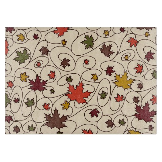 Planche À Découper Motif de la feuille d'érable à boudin (Devant)