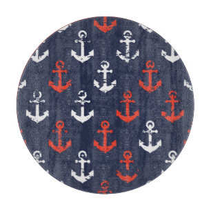 Planche À Découper Motif De La Marine Rouge Blanche Et Bleue