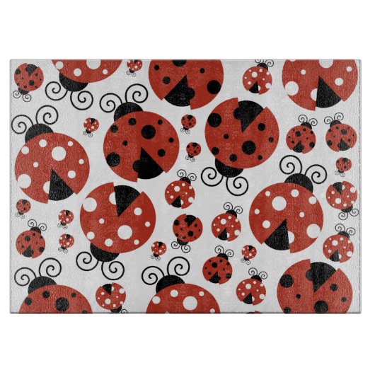 Planche À Découper Motif De Ladybugs, Mignons Ladybugs, Red Ladybugs (Devant)