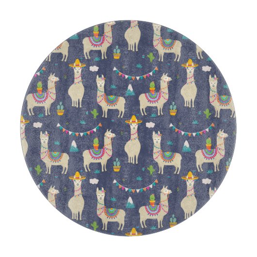 Planche À Découper Motif de lama de célébration (Devant)